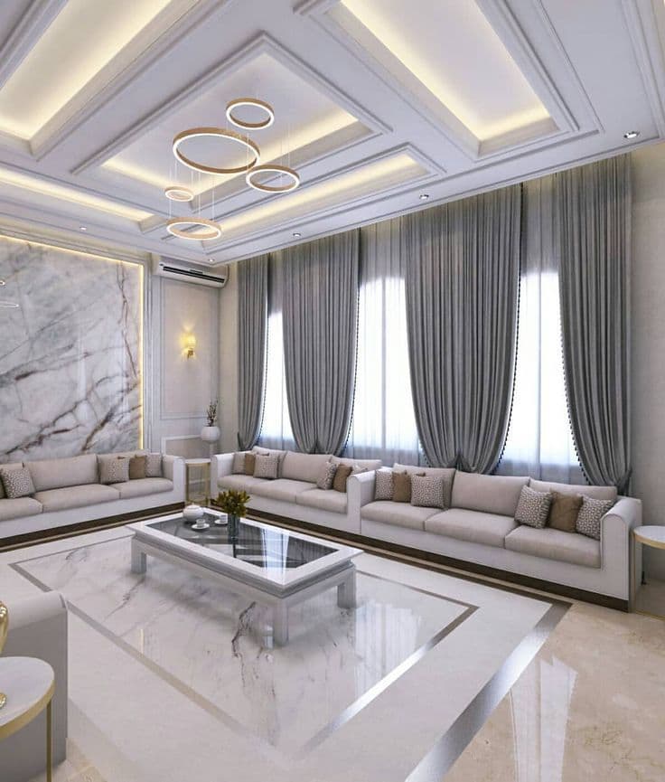 تصميم مجالس عربية فخمة داخلية وخارجية